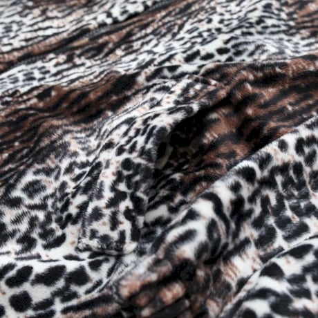 Animal Pattern Zip Up Jacket