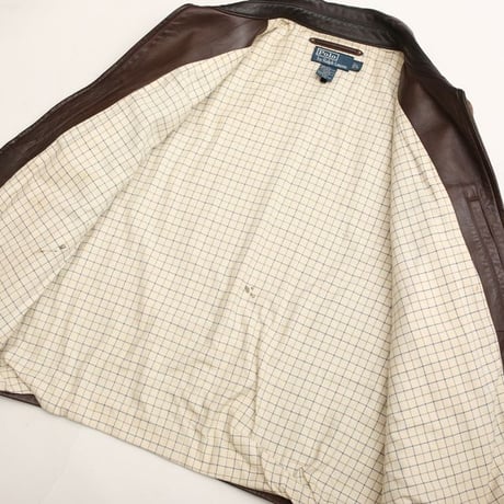 90s Polo by Ralph Lauren Lamb Leather Jacket