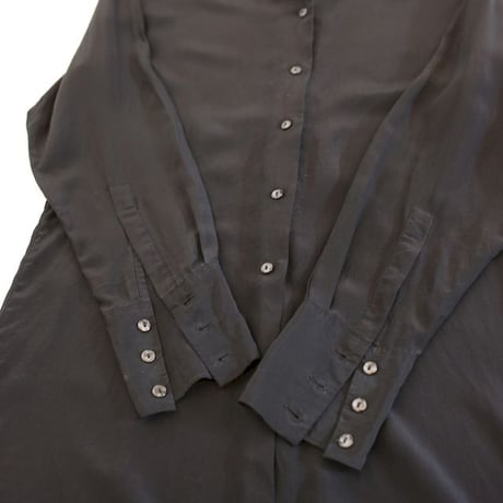 Open Collar Silk L/S Shirt