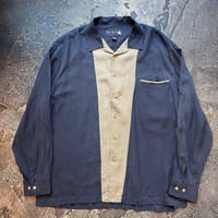 Nat Nast 50s Style Open Collar Silk L/S Shirt