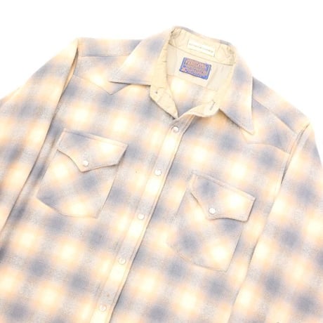 70's Pendleton Check Wool Western L/S Shirt