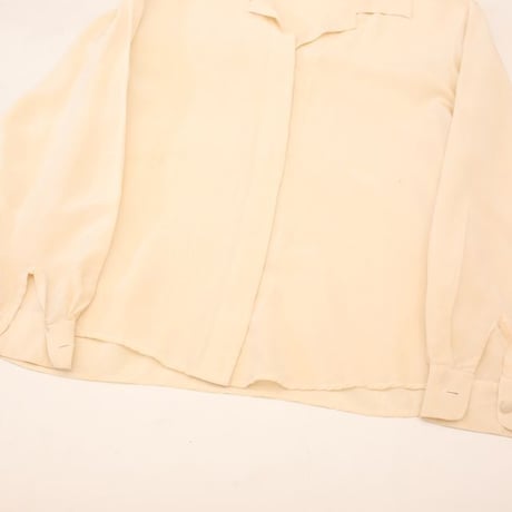 Open Collar Silk L/S Shirt