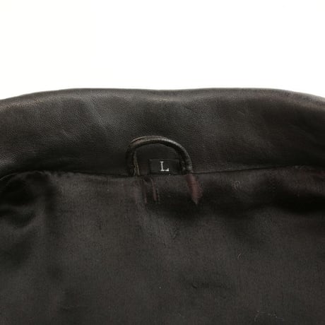 Black Lamb Leather Half Coat