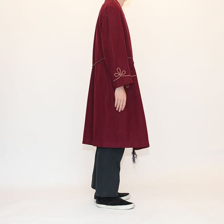 Vintage Red Wool Gown Coat