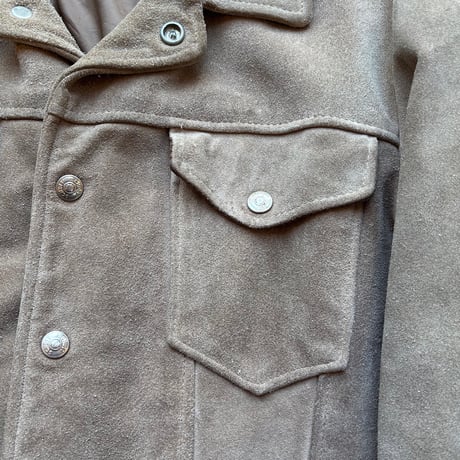 80-90s Schott Suede Trucker Jacket
