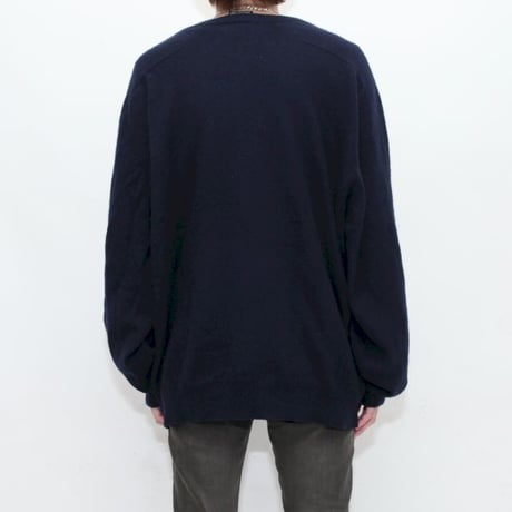 Cashmere V-Neck Knit Sweater MADE IN SCOTLAND