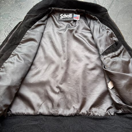 Schott Black Suede Jacket MADE IN USA