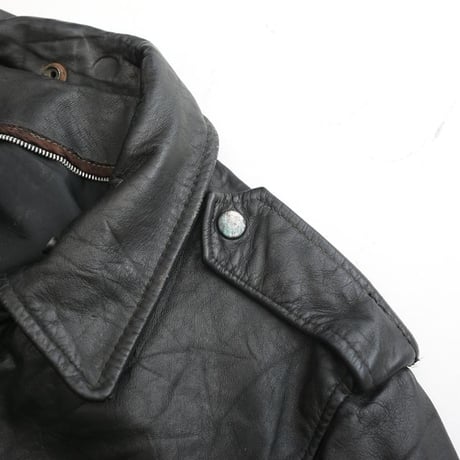 Ralph Lauren Flight Leather Jacket "All Black "