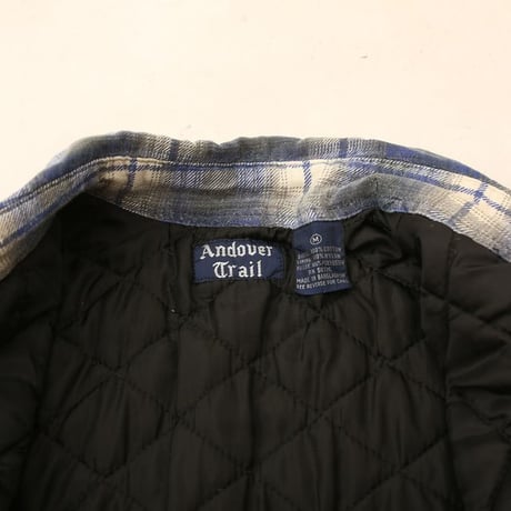Ombre Plaid Quilting Lined Shirt