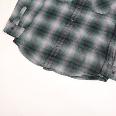 Ombre Plaid Cotton Flannel Shirt