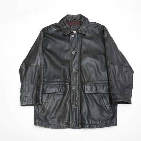 Black Lamb Leather Coat