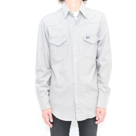 Wrangler Gray Denim Western Shirt