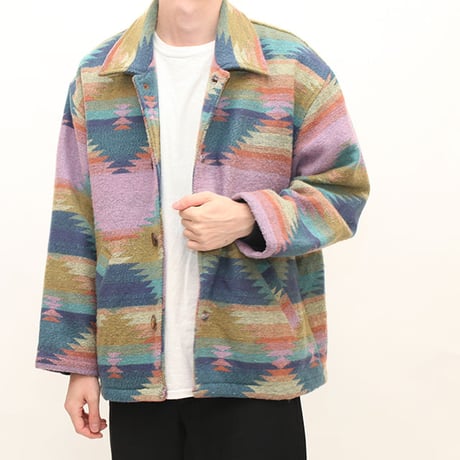 Native Pattern Wool Jacket