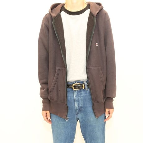 90's Champion Reverse Weave Sweat Hoodie Black