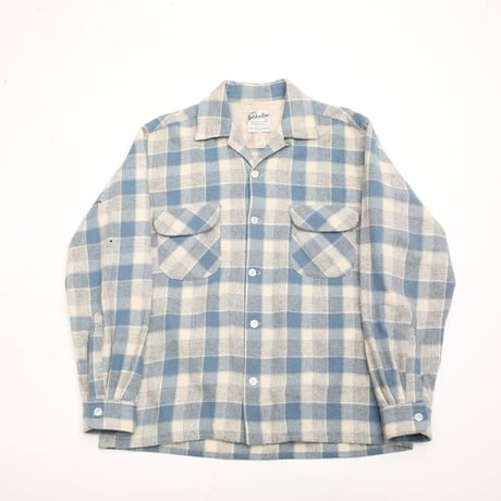 60s Wool Plaid Loop Shirt