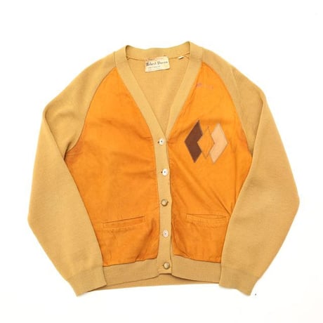 Vintage Wool × Nuback Cardigan MADE IN CANADA