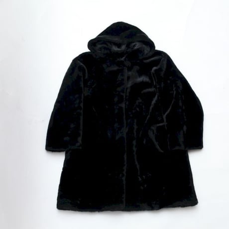 Black Fake Fur Coat