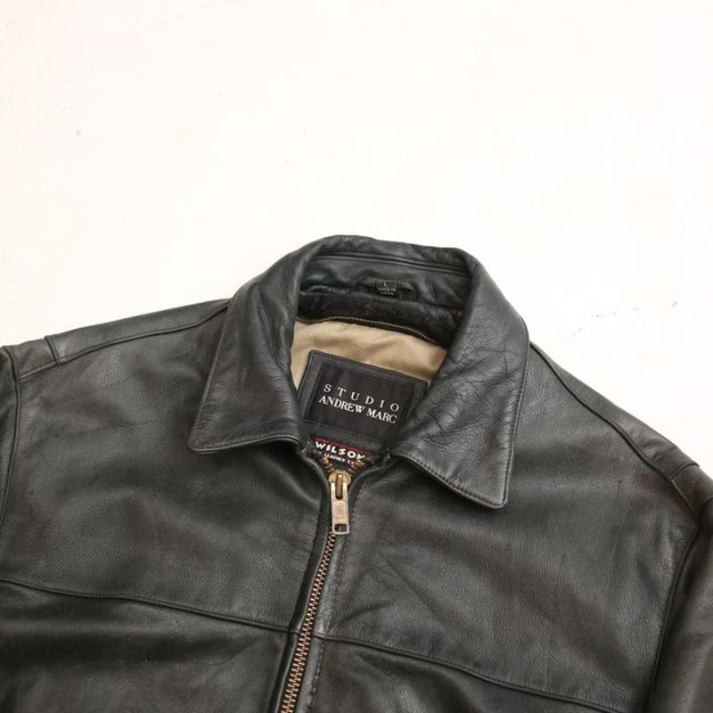 90s Andrew Marc × Wilsons Black Leather Sport J