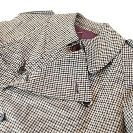  Houndstooth Check Coat