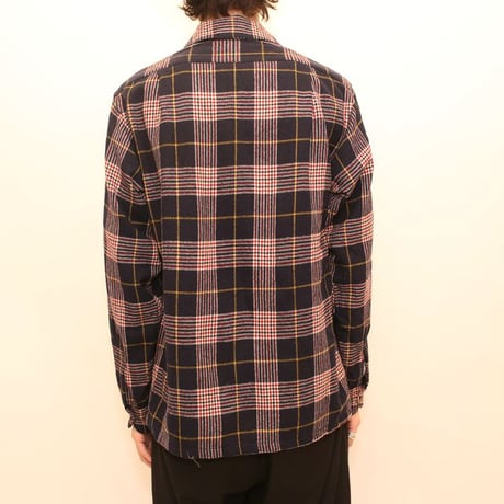 70's Pendleton Open Collar Wool Checked L/S Shirt