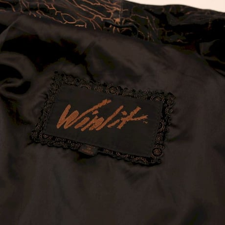 Patchwork Design Black Leather Jacket
