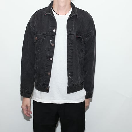 Vintage Levis Black Denim Trucker Jacket