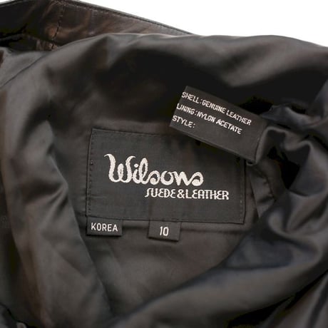 Wilsons Black Leather Pants Slim Fit