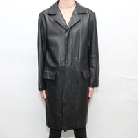 DKNY Black Leather Coat
