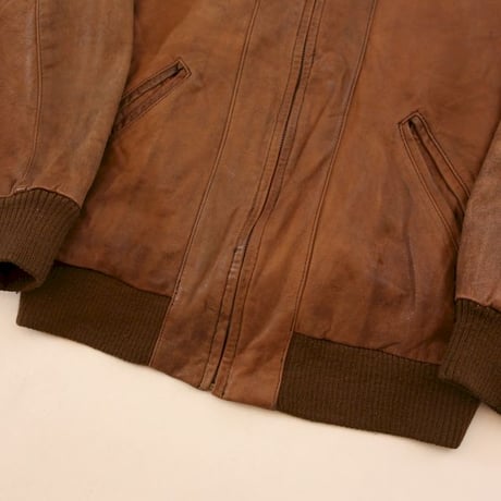 Brown Rib Leather Jacket