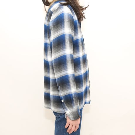 Ombre Plaid Rayon Loop Shirt