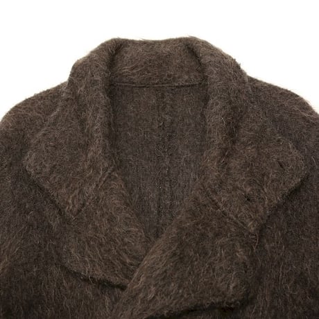 Kid Mohair Blend Knit Coat Made in Italy