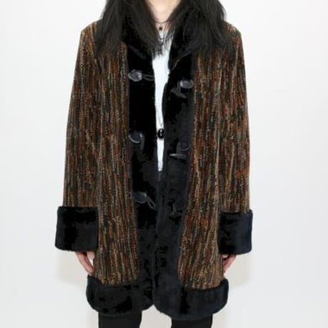 Rayon Ethnic Pattern  Boa Coat