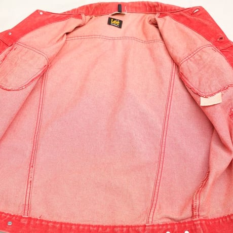 80's Lee Denim Jacket Fade Red