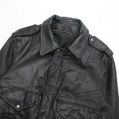 Ralph Lauren Flight Leather Jacket "All Black "