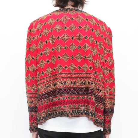 Vintage Silk Jacket with Sequins