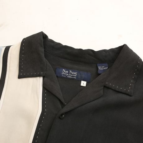 Nat Nast 50's Style Open Collar Silk S/S Shirt