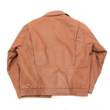 A-2 Type Brown Leather Jacket Loose Silhouette