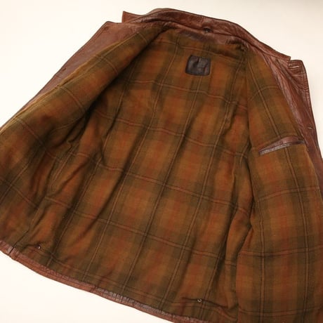 Brown Leather Jacket Wool Lining