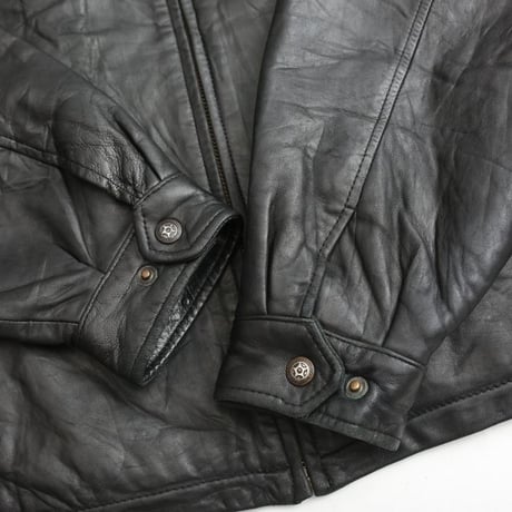 Black Leather Jacket Loose Silhouette