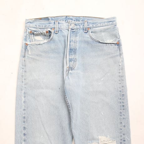 Levi's 501 Damage Denim Pants MADE IN MEXICO