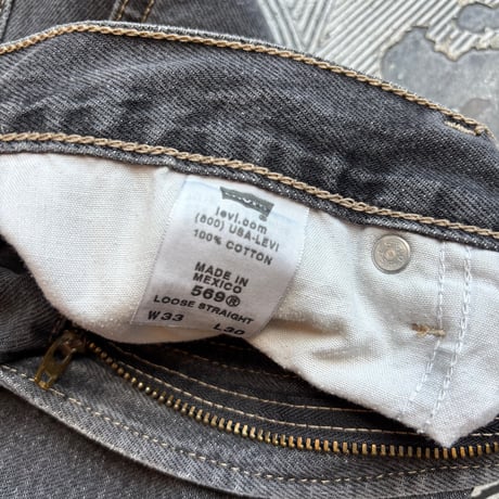 00s Levi’s 569 "Yarn-dyed" Black Denim Pants
