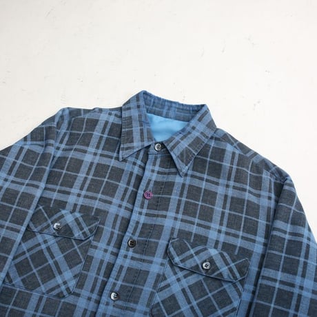 70s Sears Quilting Flannel Plaid Shirt