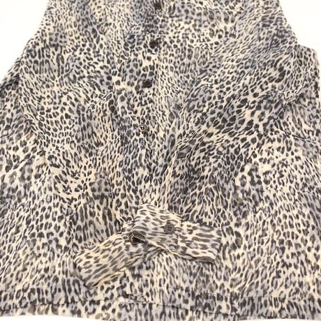 Leopard Pattern Polyester L/S Shirt