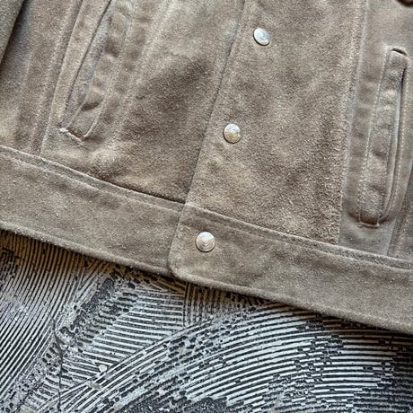 80-90s Schott Suede Trucker Jacket