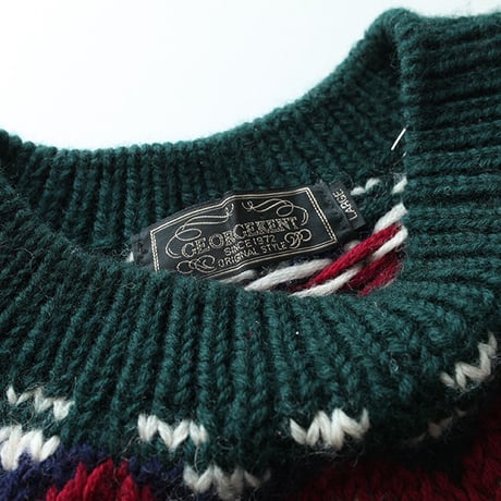 ヴィンテージ ノルディック柄ケーブルニット Vintage Nordic Sweater