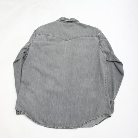 70's ROEBUCKS Black Denim Shirt
