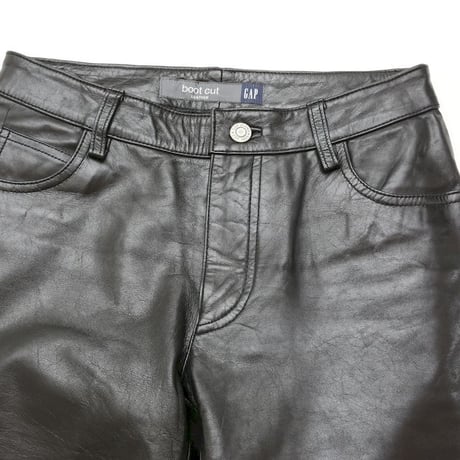 GAP Black Leather Flared Pants