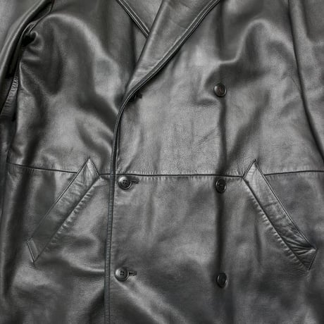 Agnes b. Black Leather Coat MADE IN FRANCE