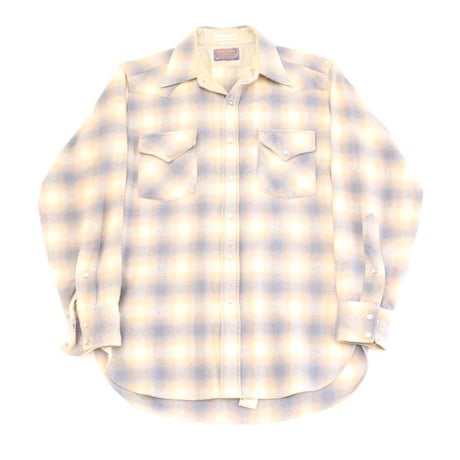 70's Pendleton Check Wool Western L/S Shirt