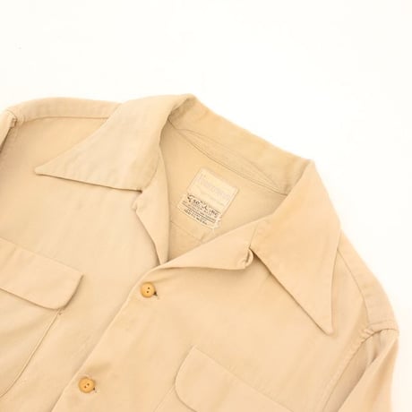 40's Forstmann Open Collared Wool L/S Shirt